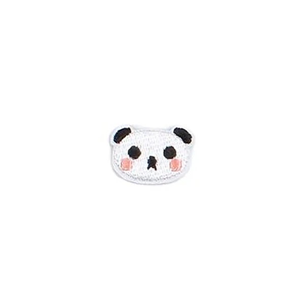 Tiny Panda Patch | Mini Kawaii Panda Bear Head | Miniature Animal Iron-On Badge Applique | Kids DIY Doll Lapel Shirt Collar Jacket Patch