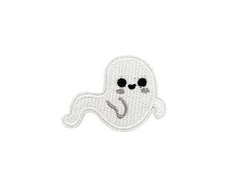 Gespenst Aufnäher | Niedliche Kawaii Geist Jäger Bügelbild Applikation | Spooky Kids Teen DIY Abzeichen | Halloween Poltergeist Rucksack Jacke Handwerk Zubehör