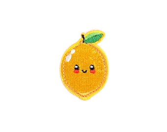 Happy Lemon Patch | Aplikacja do prasowania Sour Kawaii Summer Fruit | Odznaka haftowana DIY Lemonade Girls Teen | Akcesorium do rękodzieła w postaci plecaka i kurtki