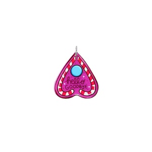 Ciondolo planchette Ouija Board a forma di bastoncino di zucchero / Ciondolo con gioco da tavolo Kawaii Holiday Christmas Spirit / Collana orecchini fai da te gioielli artigianali