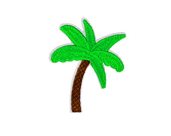 Palm Tree Patch | Tropical Hawaiian Island Beach Coconut Tree Iron-On Applique | Kids Teen Embroidered DIY Badge | Backpack Jacket Accessory
