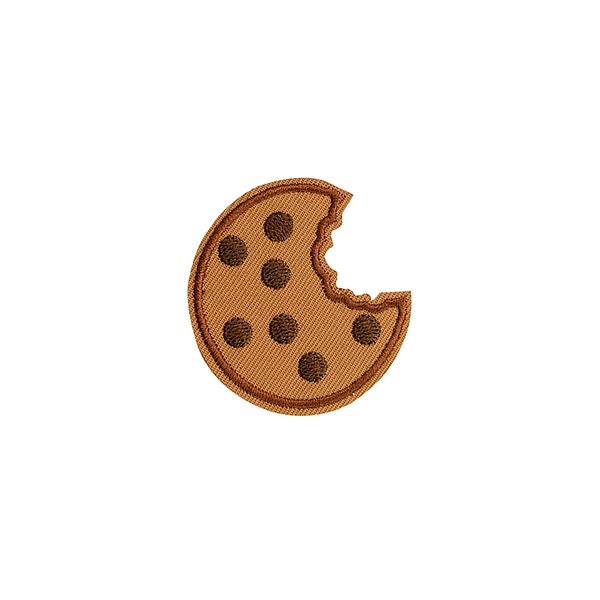 Chocolate Chip Cookie Patch | Kawaii Biscuit Bite Iron-On Applique | Girls Teen Scout Craft Badge | Bakery DIY Backpack Jacket Accessory