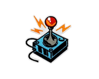 Joystickpatch voor videogame | Retro klassieke gamercontroller opstrijkappliqué | Kinderen jongens tiener geborduurde DIY rugzak jas badge accessoire