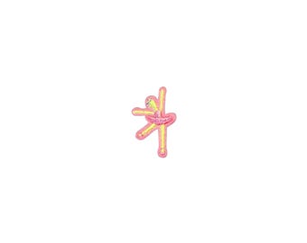 Stick-On Tiny Ballerina Patch | Mini Kawaii Pastel Balet Dancer Self-Adhesive Sticker Applique | Pink Girly Dance Bag Embroidered DIY Badge
