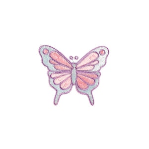 Stick-On Pastel Butterfly Patch | Lavender Pink Blue Kawaii Butterfly Self-Adhesive Sticker | Teen Girls DIY Backpack Jacket Accessory Badge