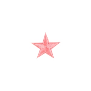 Mini Pastel Pink Star Patch | Kawaii Uchuu Kei Star Space Iron-On Applique | Embroidered DIY Badge | Girls Teen Backpack Jacket Accessory