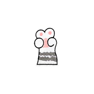 Mini Peace Paw Patch | Kitten Cat Print Foot Toe Beans Iron-On Applique | Animal Embroidered DIY Badge | Teen Backpack Jacket Accessory
