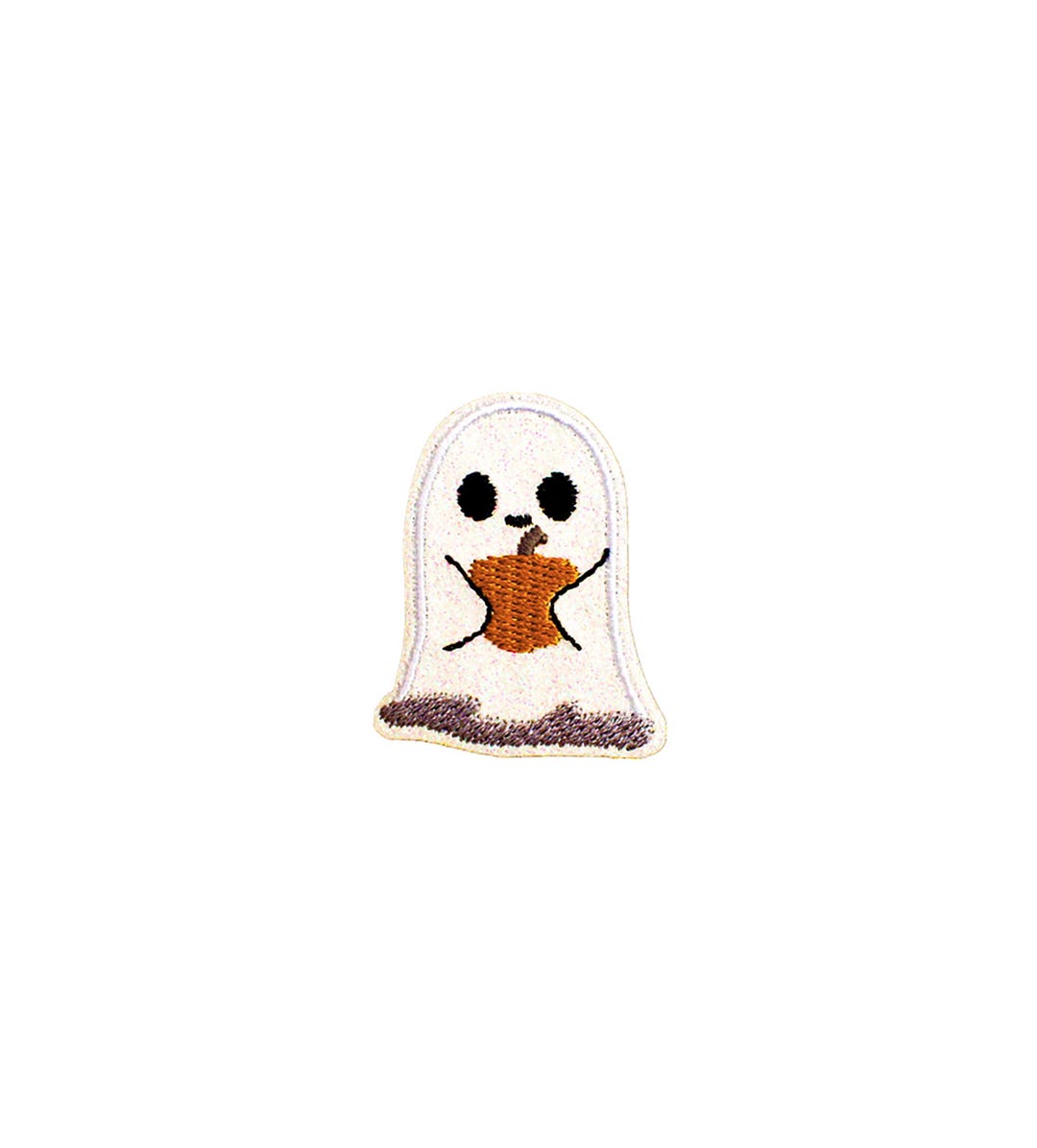 Glitter Mini Ghost Patch | Kawaii Ghost Pumpkin Iron-on Applique ...