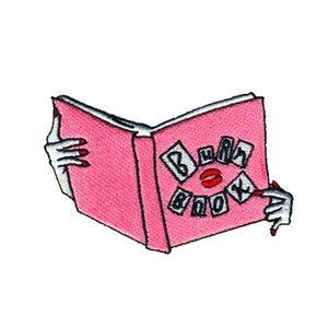 Burn Book Patch | Mean Girl Movie Fan Iron-On Applique | Girl Teen Punk Embroidered DIY Badge | Funny Y2K Backpack Jacket Accessory