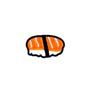 Mini Sushi Patch | Nigiri Sushi Roll Restaurant Iron-On Applique | Japanese Food Embroidered Sewing DIY Badge | Backpack Jacket Accessory