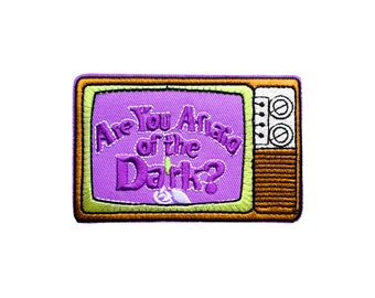 Are You Afraid of the Dark Patch | 90's Kids Horror TV Show Nostalgia Iron-On Applique | Millennial Y2K Television Badge | DIY Accessory