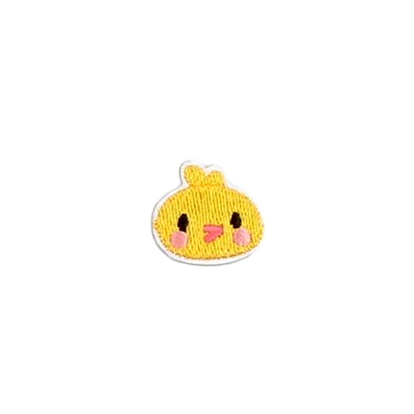 Tiny Chick Patch | Mini Kawaii Happy Baby Chicken Iron-On Applique | Embroidered DIY Badge | Farm Animal Easter Basket Bird Jacket Accessory