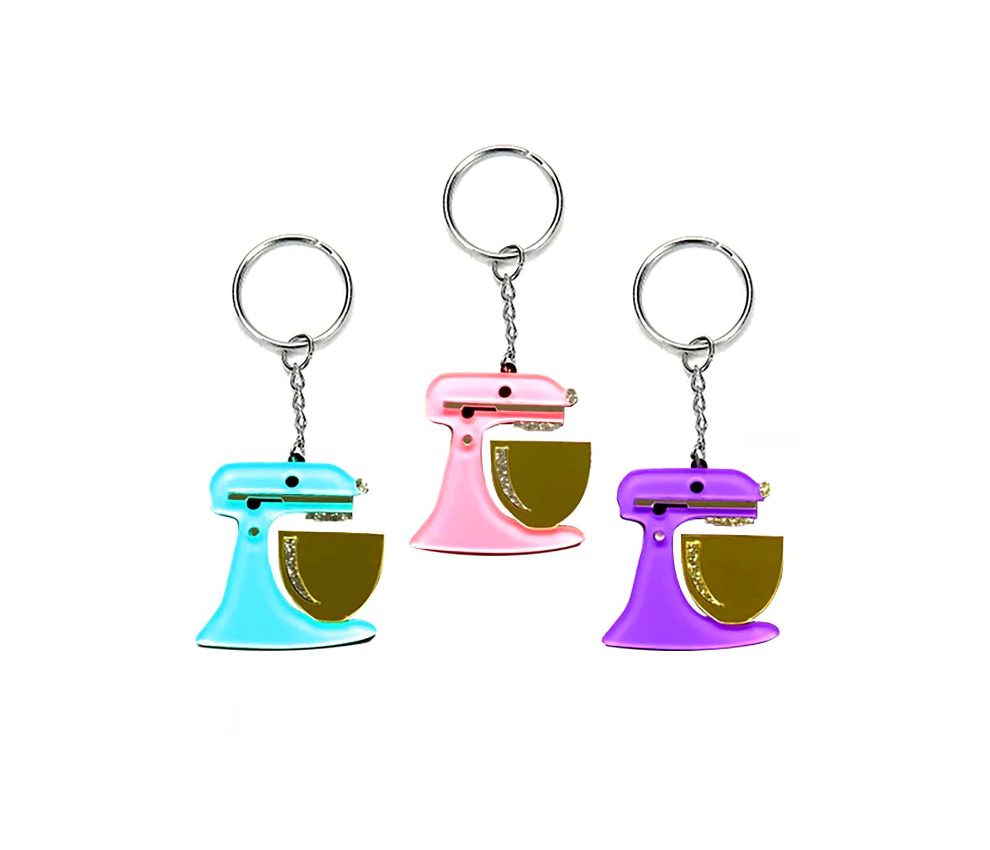 Kitchen Mixer Keychain | Pastel Retro Acrylic Key Chain | Vintage ...