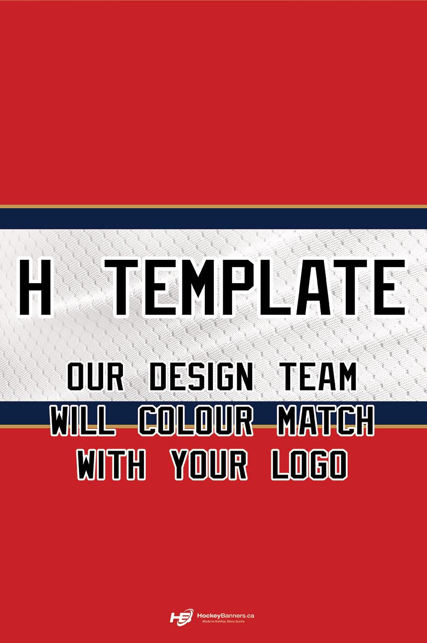 Hockey Dressing Room Door Banner Flag With Pole 12in X 18in