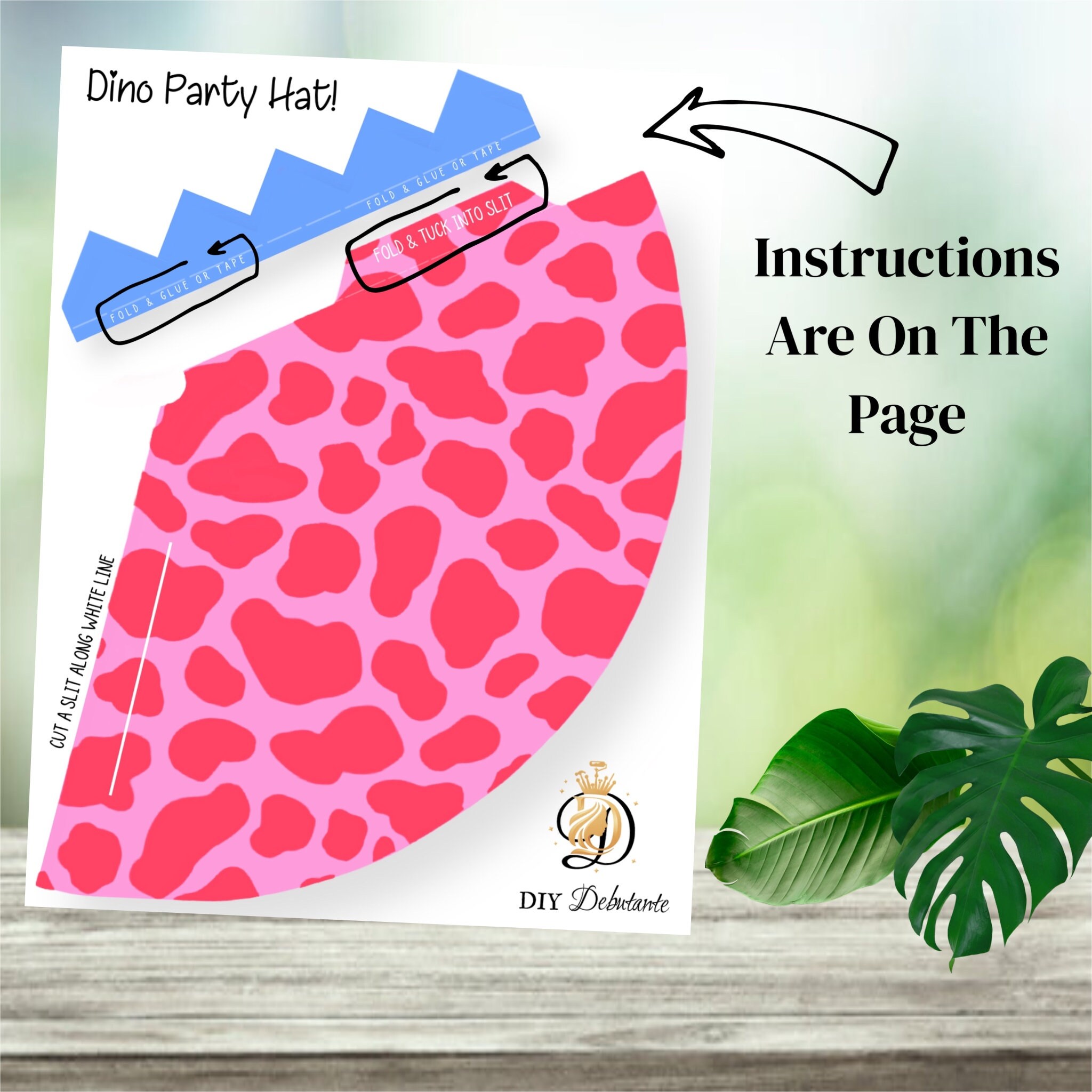 Dinosaur Party Hats; Printable Template for Unlimited Quantities ...