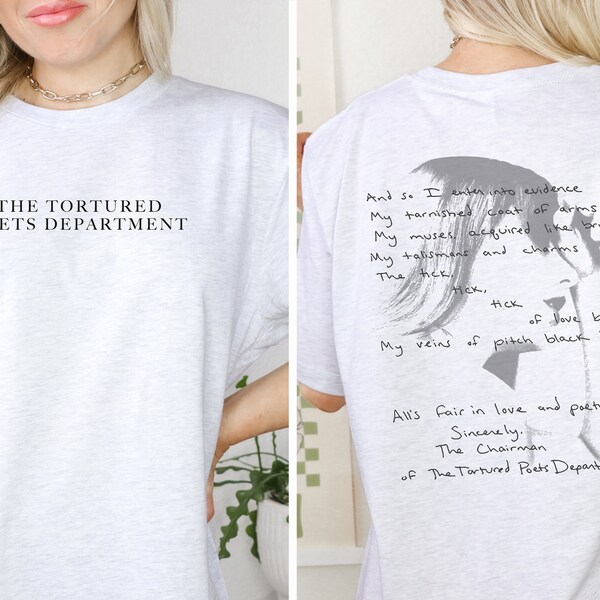 The Chairman of The Tortured Poets Department Shirt, Taylor Swiftie Shirt, TTPD Front and Back Design Shirt, Unisex Shirt