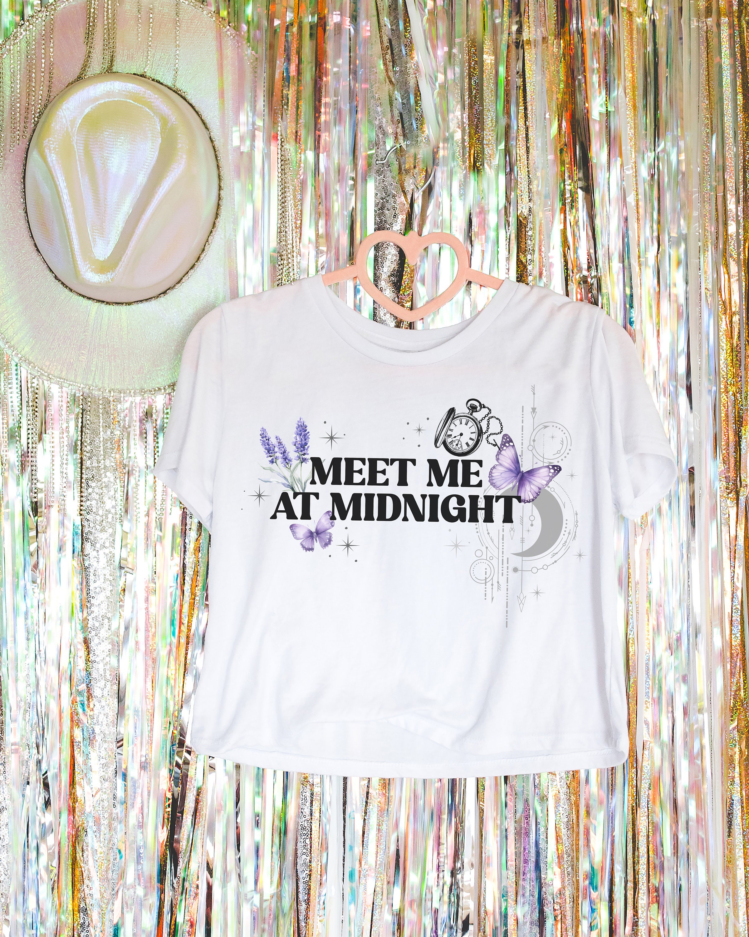 Meet Me At Midnight Taylor Crop Top Shirt, Taylor Flowy Cropped Tee