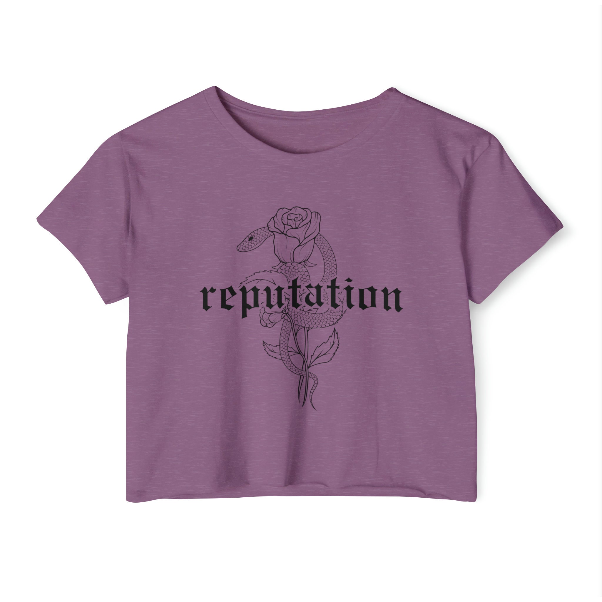 Reputation Taylor Crop Top Shirt, Taylor Flowy Cropped Tee