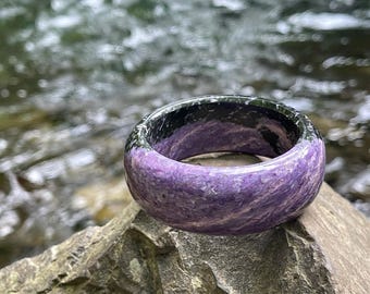 Excellent Quality Natural Charoite bangle in 54.6mm 天然梦幻三色紫龙晶水晶手镯54.6mm圈口