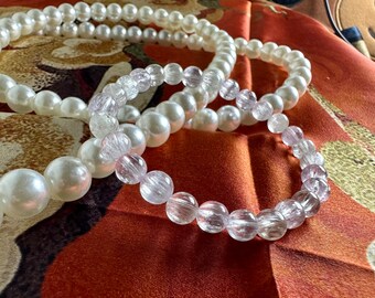 Excellent quality natural multicolor kunzite bead bracelet with cat eye effect in 6mm+ 天然拉丝透闪猫眼紫锂辉手串