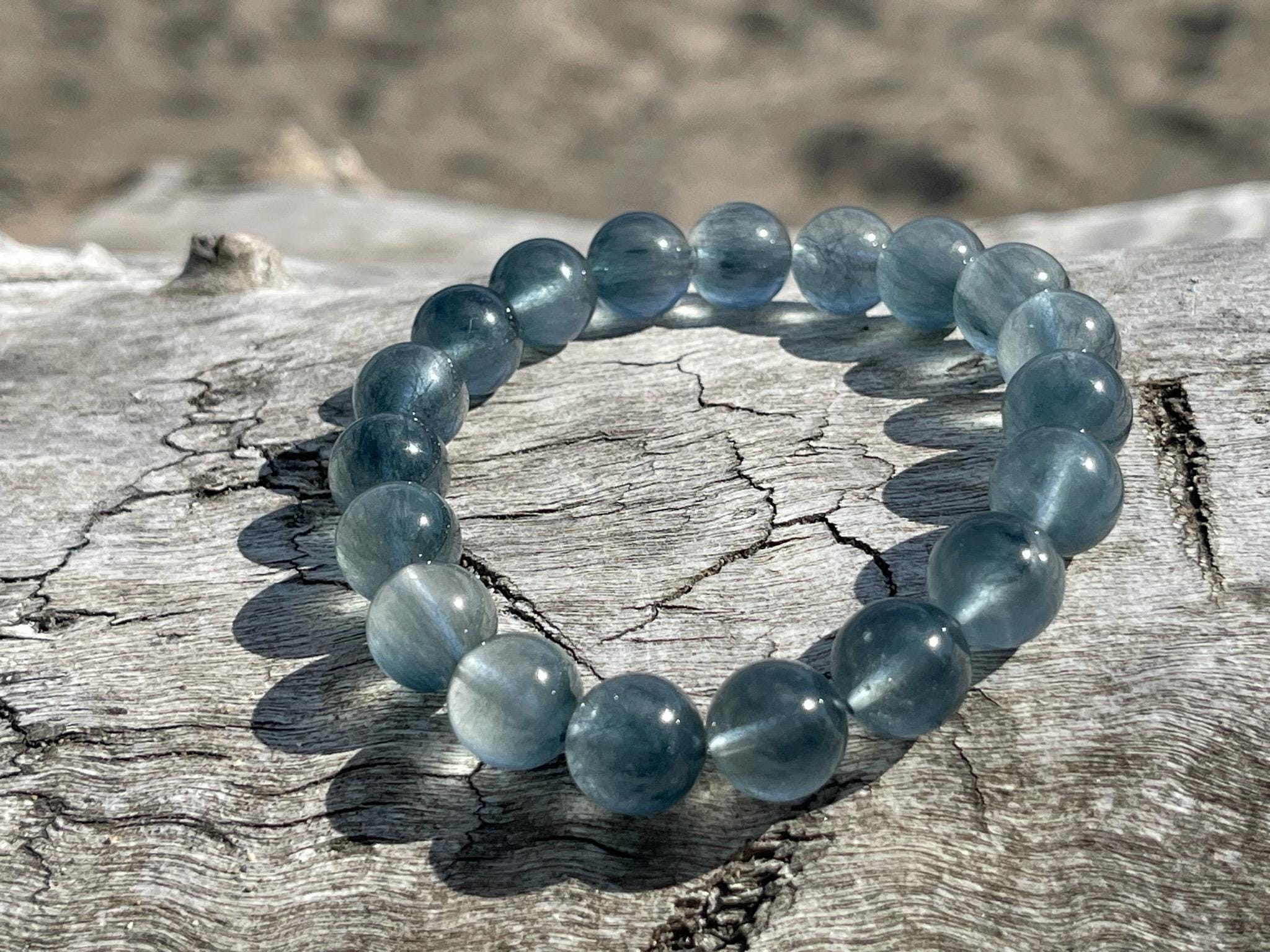 Rare Find - Natural Blue Rabbit Hair Rutilated Quartz Bead