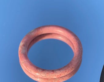 Excellent Quality - Natural rhodonite bangle bracelet in 53mm+ 天然老矿巴料蔷薇辉手镯53圈口