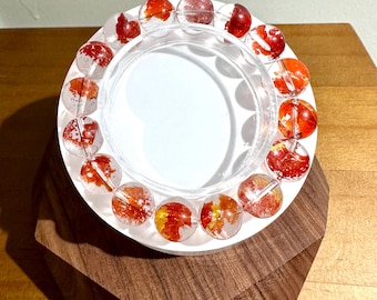 Rare Find - Natural red Koi hematoid golden healer quartz bead bracelet in 11mm+ 天然红锦鲤胶花水晶手链