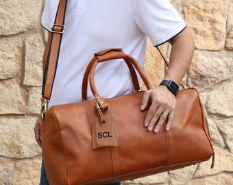 Personalized Duffle Bag,Christmas Gift For Boyfriend,Handmade Leather Duffle Bag,Groomsmen Gifts,Leather Men Bags,Gifts For Him,Custom Bag