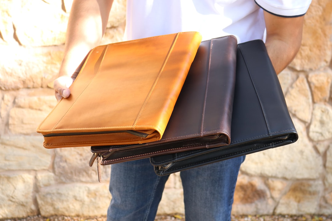 Personalized Leather Portfolio for Men,engraved Business Padfolio