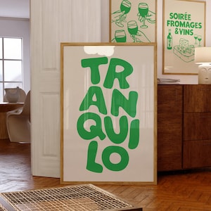 Verde Tranquilo Poster Stampa Calma Inspirational Wall Art Trendy Tranquillo Minimalista Home Office Decor Serenità Tranquillità Dormitorio Arte