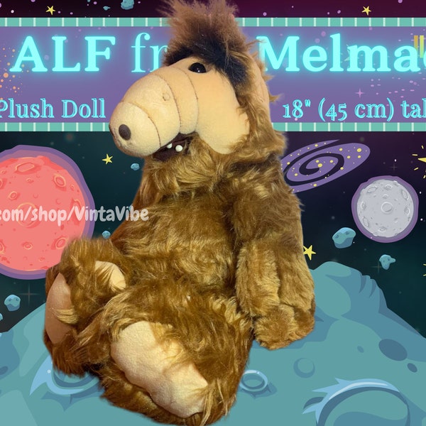 Vintage ALF Plüschpuppe von Melmac, Alien-Stofftier zum Sammeln, 80er-Jahre-Nostalgie, Retro-TV-Show-Erinnerungsstücke, Geschenk für 80er-Jahre-Kind