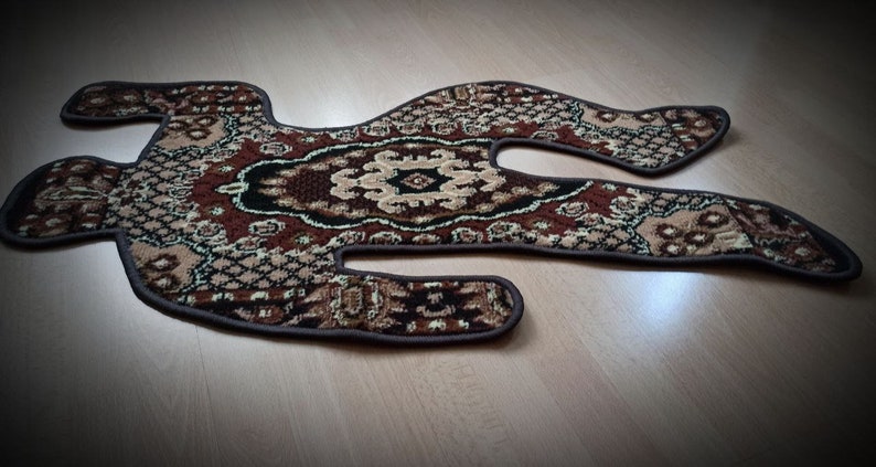 Dead Body Chalk Outline Rug, Crime Scene Accent Decor - Etsy