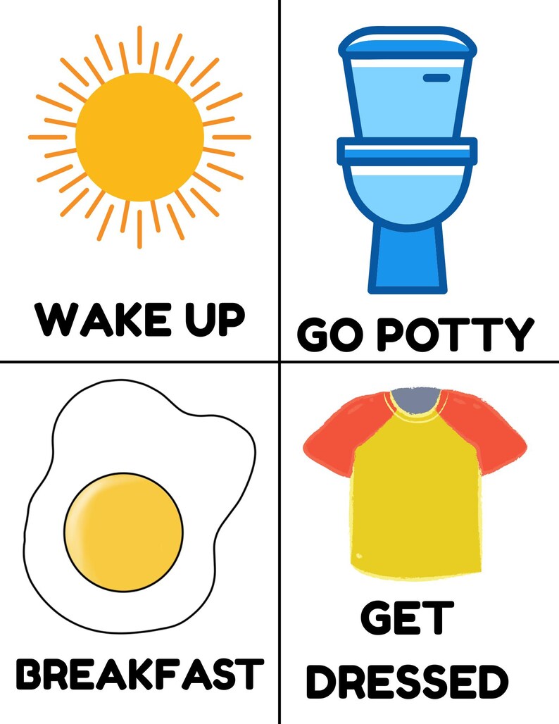 Toddler Routine Cards Printable - Etsy