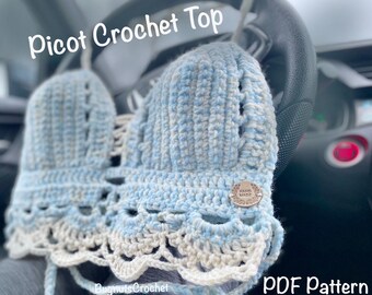 Top de crochet Picot (patrón PDF)