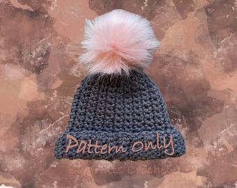 ¡Gorro de crochet fácil! (Patrón PDF)