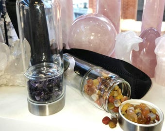 Botellas de agua de cristal de vidrio