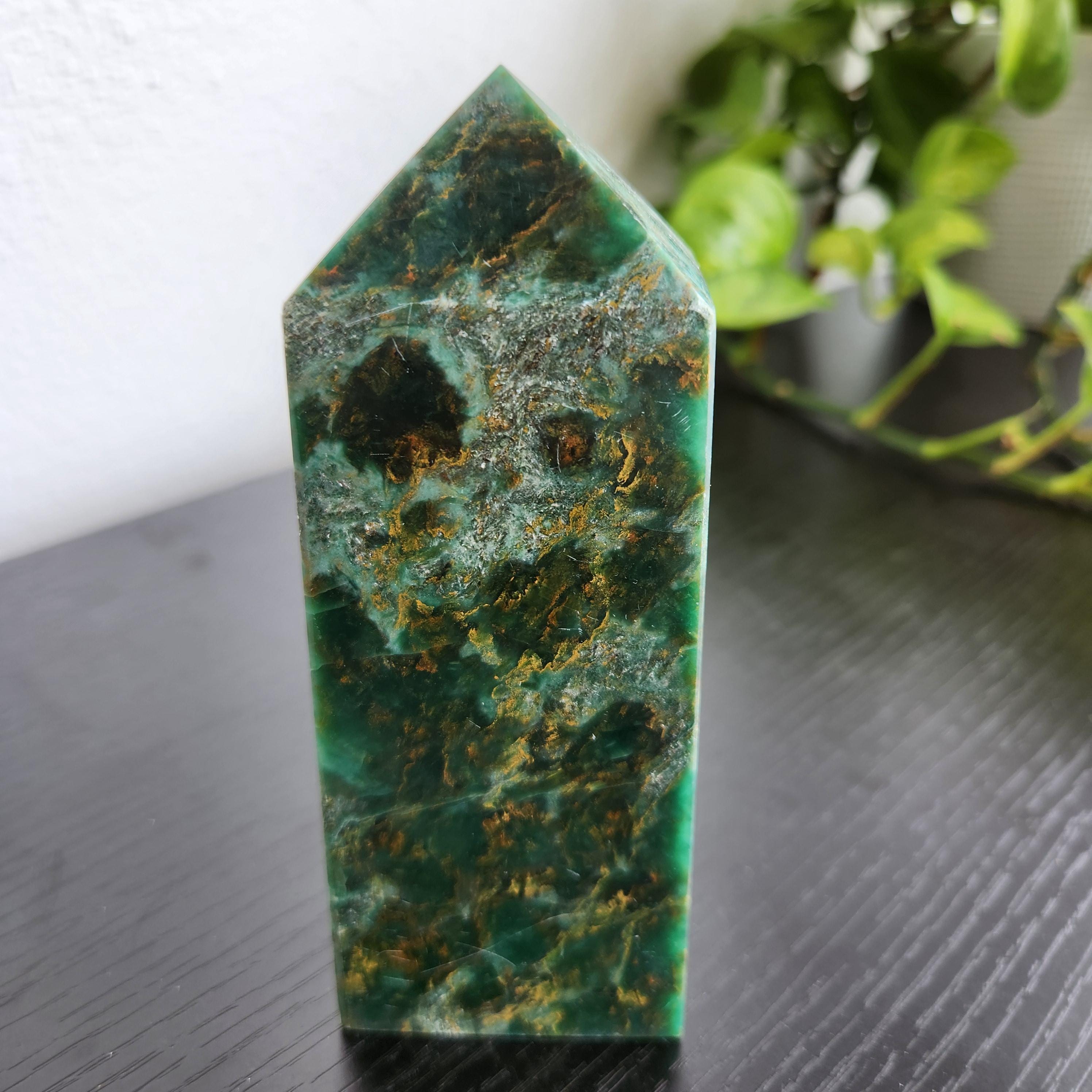 Cráneo de jaspe verde