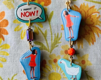 Veruca Salt — dangle charm earrings