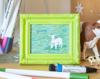 Guau Painting: High Quality Framed Mini Print