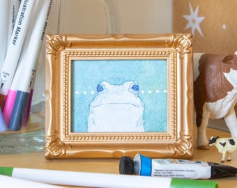 Frog Painting: High Quality Framed Mini Print