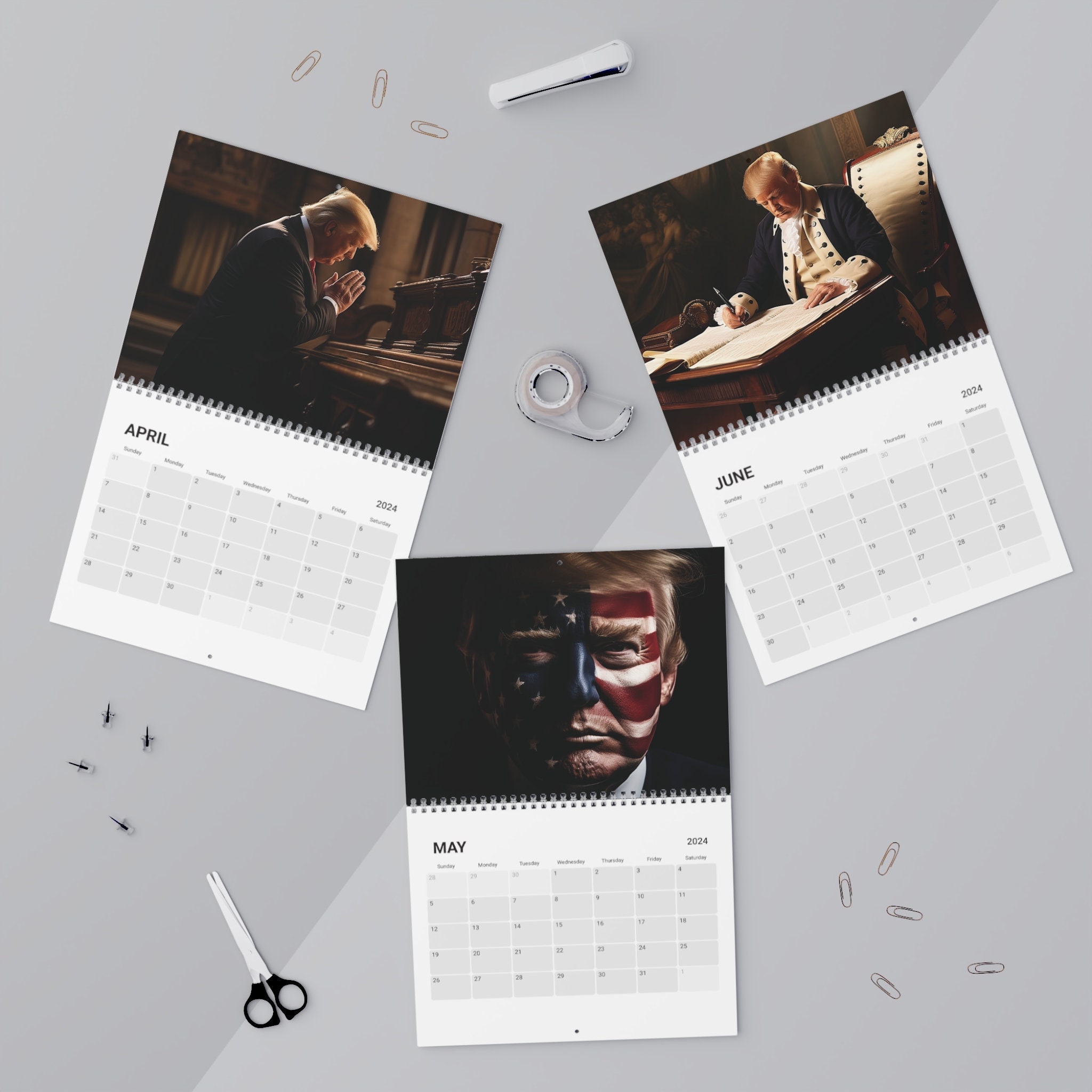 Donald Trump 2024 Calendar sold by Elizabeth Delighted SKU 4731208