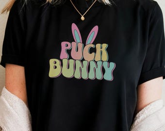 Puck Bunny Hockey-T-shirt: flirterig Game Day-shirt voor dames