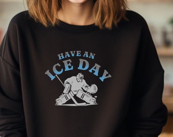 Chandail pour gardien de but de hockey pour jeunes : « Passez une journée sur la glace » Pull-over