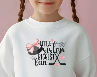 Hockey Sister Sweatshirt, Cute Hockey Girl Hoodie