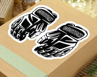 Custom Hockey Glove Sticker: Personalized Hockey Player Decal