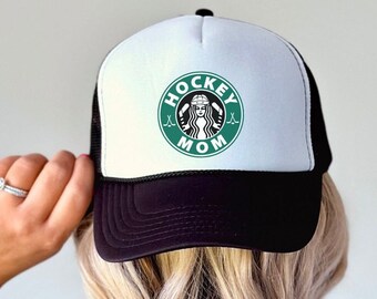 Cute Hockey Mom Trucker Hat - Coffee Lover Gift Idea