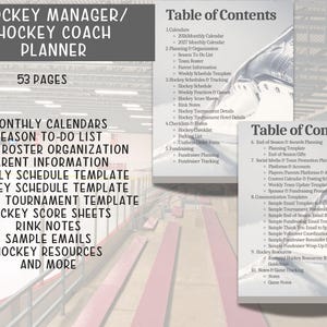 Hockey Manager & Coach Planner: Team Organization, 2026 - 2027 Planner (PDF Download) image 2