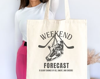 Hockey Mom Canvas Tote Bag: Hockey Team Manager Gift