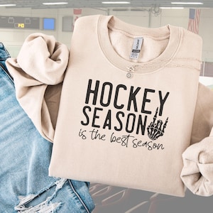 Hockey Season Sweatshirt: Cozy Rink-Side Style for Hockey Moms & Dads