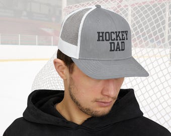 Hockey Dad Trucker Cap: Embroidered Snapback Hat